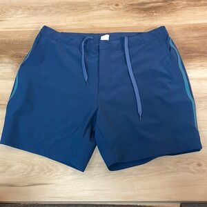 Fair Harbor Mens Blue Recycled Polyester Board Shorts Swim Trunks Size 32